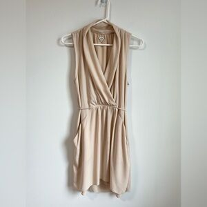 Aritzia Sabine Pink Wrap Dress Sleeveless
